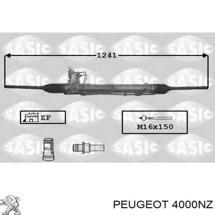 4000NZ Peugeot/Citroen Listwa kierownicza (maglownica)
