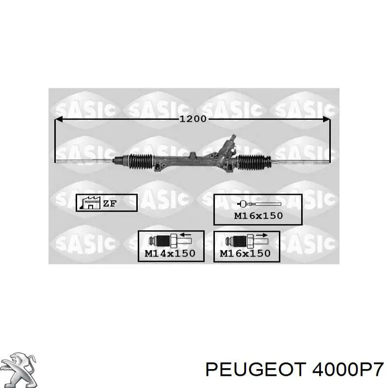 Listwa kierownicza (maglownica) Peugeot/Citroen 4000P7 cena, od 129,40 USD