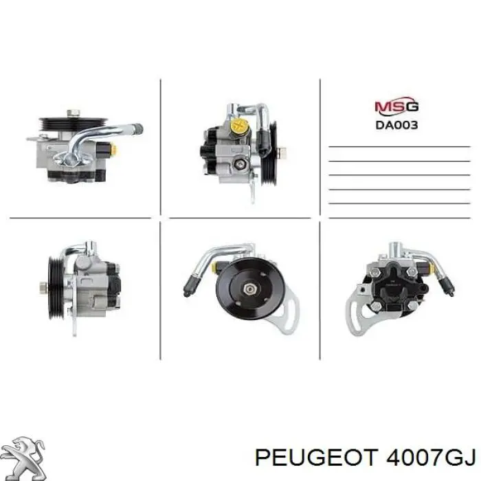 Pompa wspomagania hydraulicznego kierownicy Peugeot/Citroen 4007GJ cena, od 108,96 USD