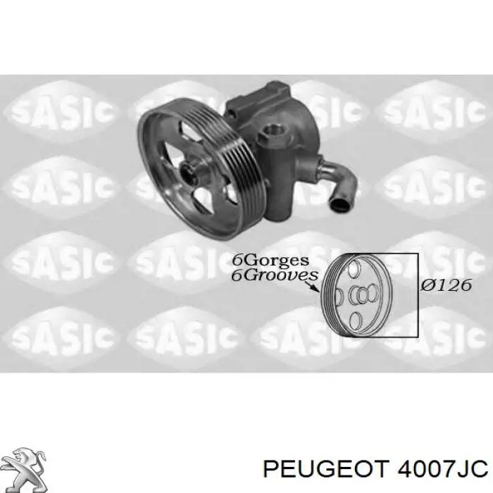 Do koszyka 4007JC Peugeot/Citroen Pompa wspomagania hydraulicznego kierownicy