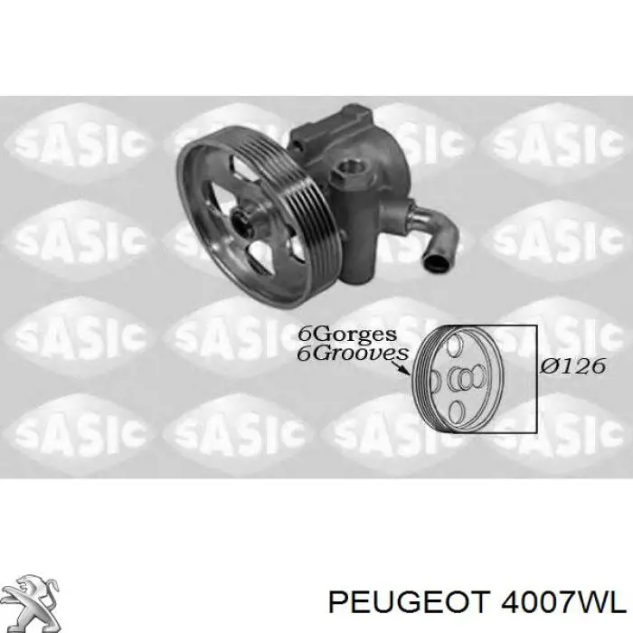 Do koszyka 4007WL Peugeot/Citroen Pompa wspomagania hydraulicznego kierownicy