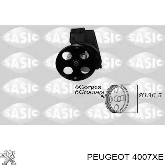 4007XE Peugeot/Citroen Pompa wspomagania hydraulicznego kierownicy