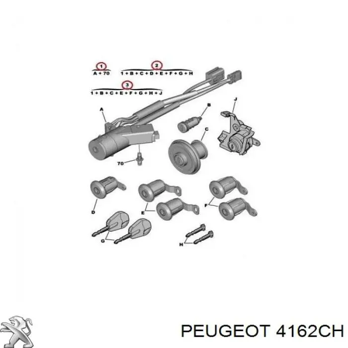 Do koszyka 4162CH Peugeot/Citroen Stacyjka zapłonowa