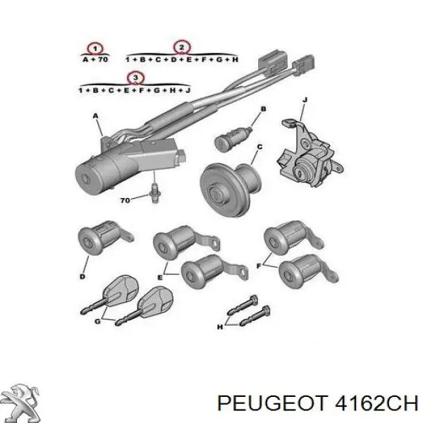 4162CH Peugeot/Citroen Stacyjka zapłonowa