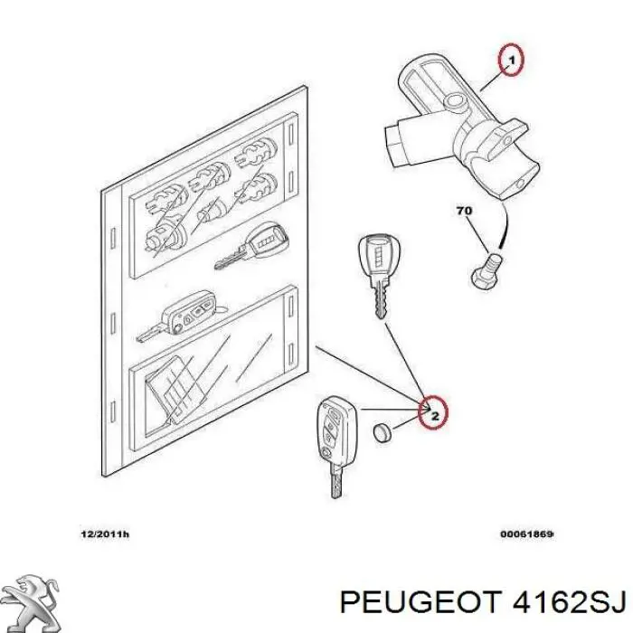 Stacyjka zapłonowa Peugeot/Citroen 4162SJ cena, od 59,92 USD