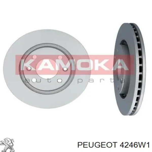 Do koszyka 4246W1 Peugeot/Citroen Tarcza hamulcowa przednia