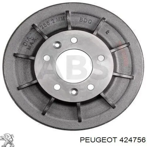 Bęben hamulcowy tylny Peugeot Expert TEPEE (VF3V)