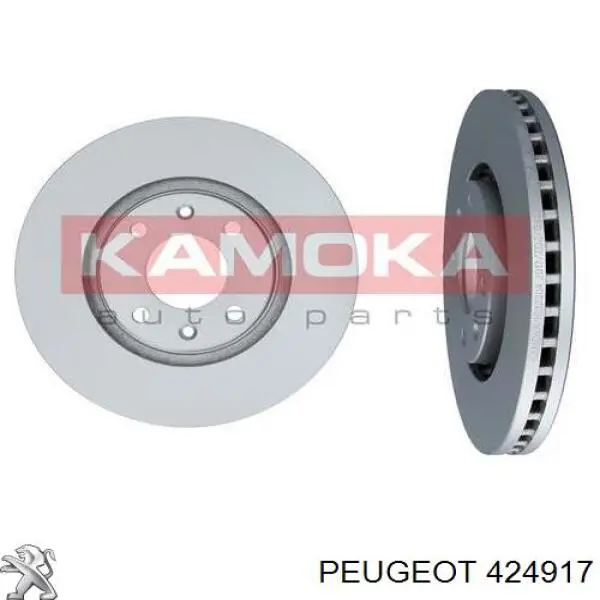 424917 Peugeot/Citroen Tarcza hamulcowa przednia