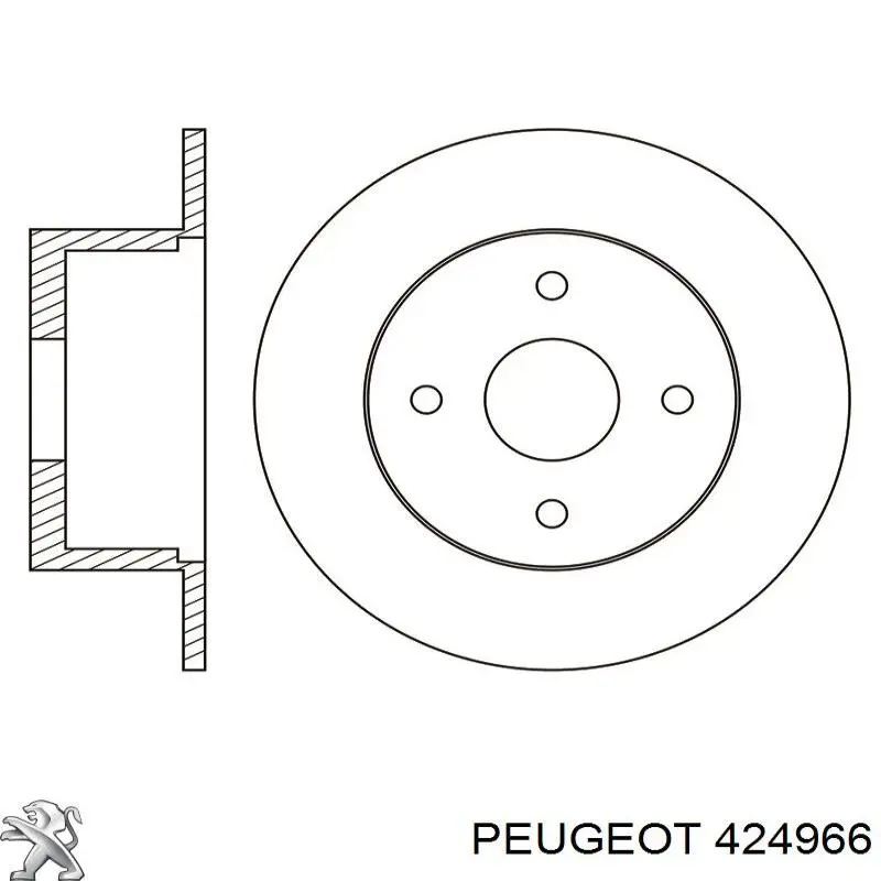 Tarcza hamulcowa tylna Peugeot/Citroen 424966 cena, od 67,39 USD