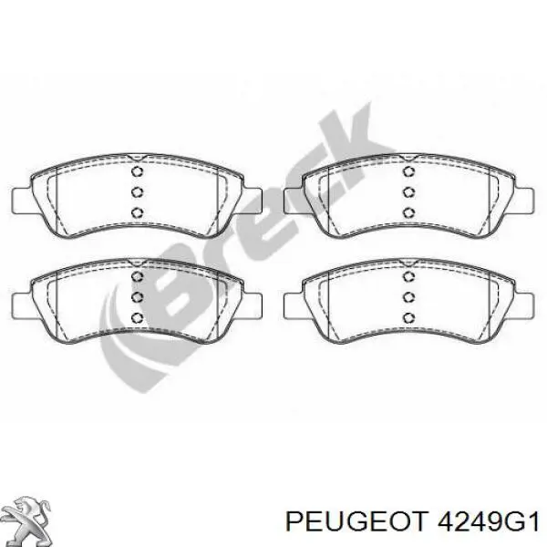 4249G1 Peugeot/Citroen Tarcza hamulcowa przednia