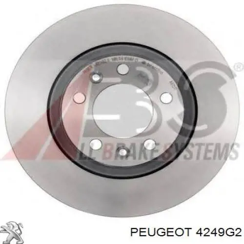 Do koszyka 4249G2 Peugeot/Citroen Tarcza hamulcowa tylna