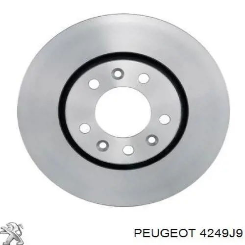 Do koszyka 4249J9 Peugeot/Citroen Tarcza hamulcowa przednia