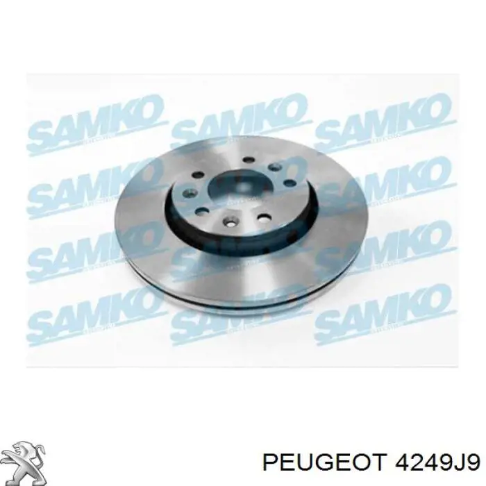 Do koszyka 4249J9 Peugeot/Citroen Tarcza hamulcowa przednia
