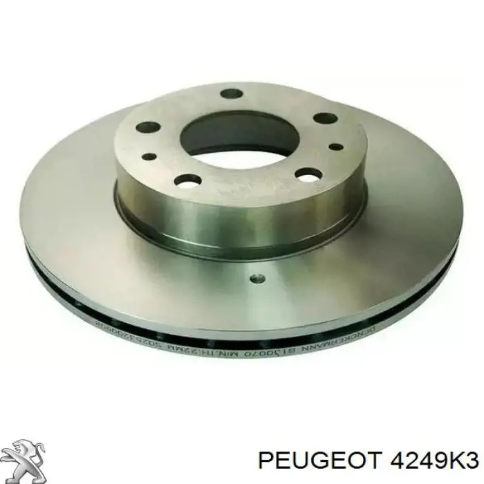 4249K3 Peugeot/Citroen Tarcza hamulcowa przednia