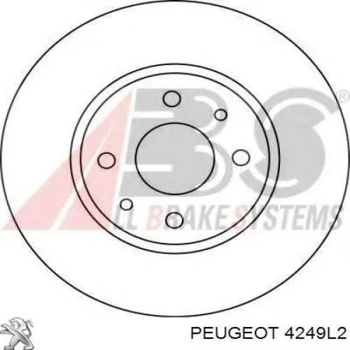 4249L2 Peugeot/Citroen Tarcza hamulcowa przednia