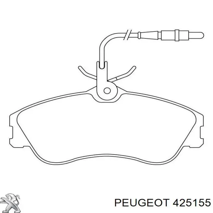 Do koszyka 425155 Peugeot/Citroen Klocki hamulcowe przednie tarczowe
