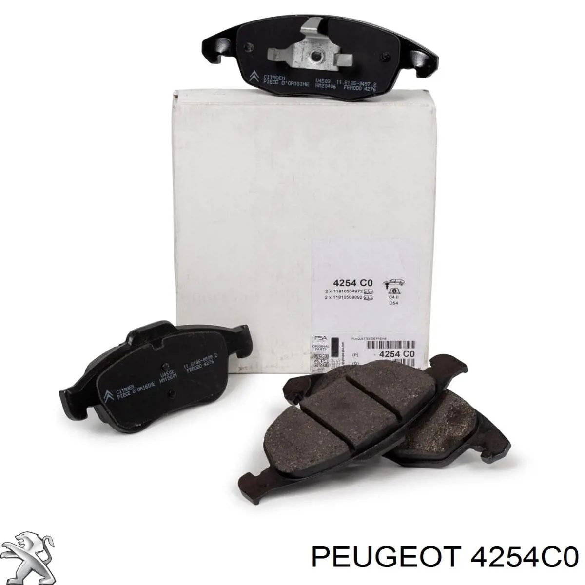4254C0 Peugeot/Citroen Klocki hamulcowe przednie tarczowe