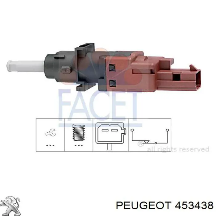 453438 Peugeot/Citroen Czujnik położenia pedału sprzęgła