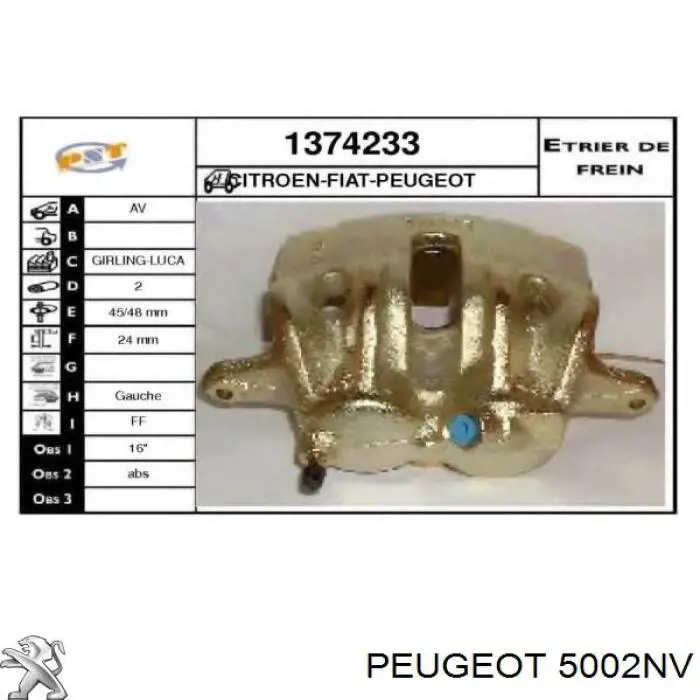 Sprężyna przednia Peugeot Expert TEPEE (VF3V)