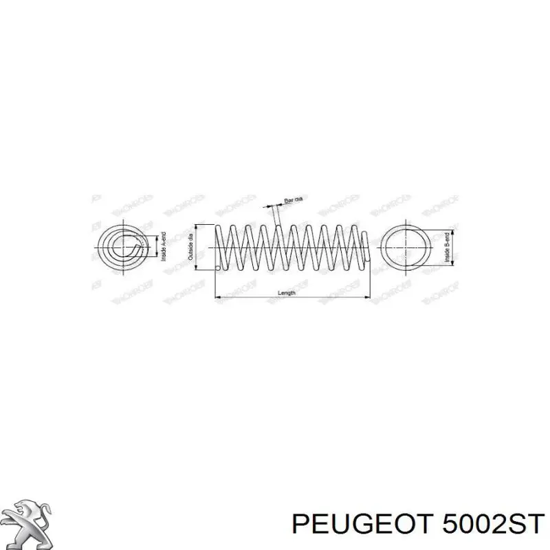 Do koszyka 5002ST Peugeot/Citroen Sprężyna przednia