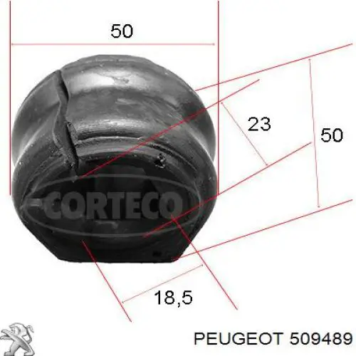 Do koszyka 509489 Peugeot/Citroen Tuleja stabilizatora przedniego