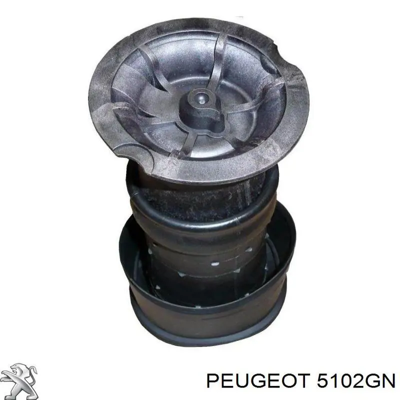 Do koszyka 5102GN Peugeot/Citroen Poduszka pneumatyczna (resor pneumatyczny) mostu tylnego