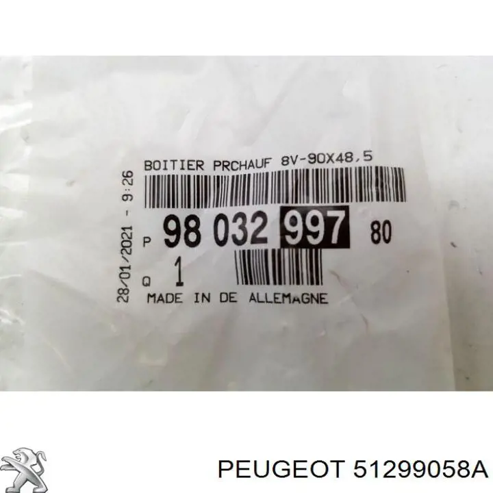 51299058A Peugeot/Citroen Przekaźnik świec żarowych