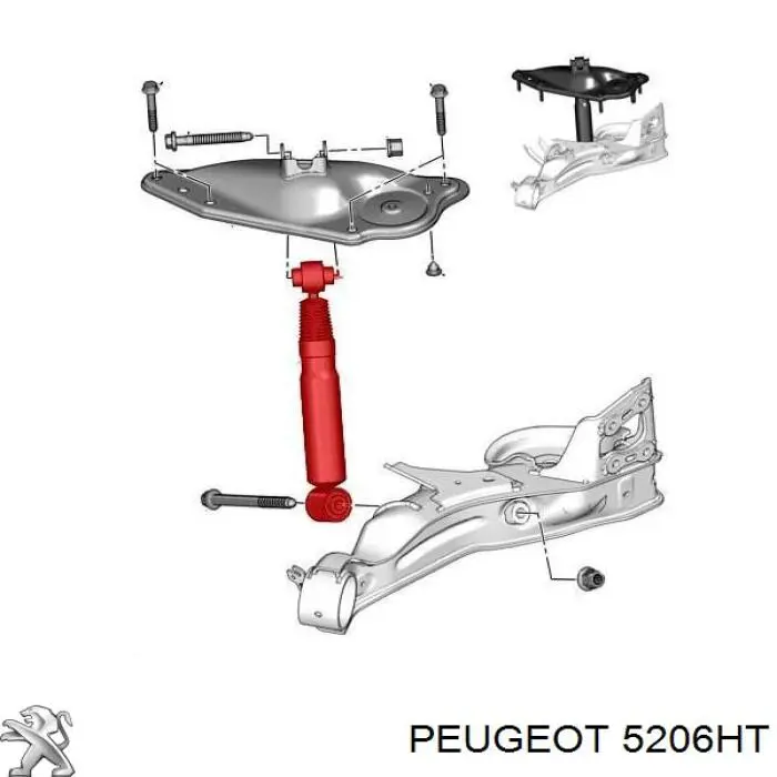 Amortyzator tylny 5206HT Peugeot/Citroen