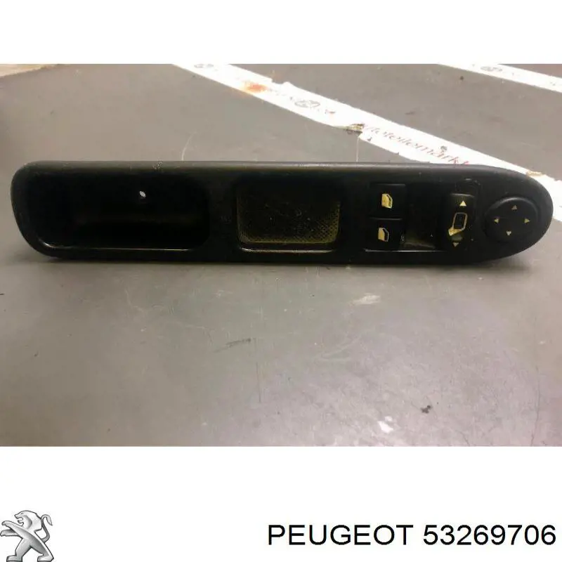 00006554E4 Peugeot/Citroen Panel przyciskowy sterowania podnośnikiem szyby przedni lewy