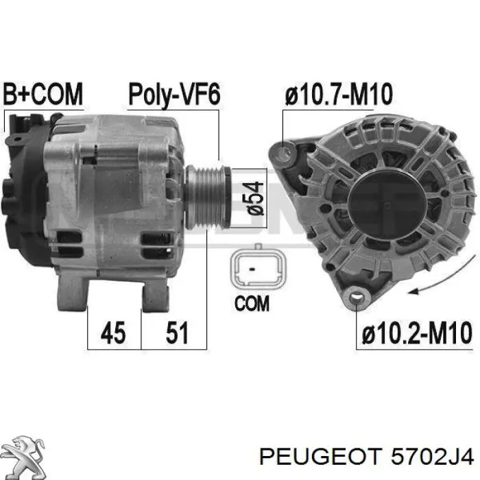 Do koszyka 5702J4 Peugeot/Citroen Alternator