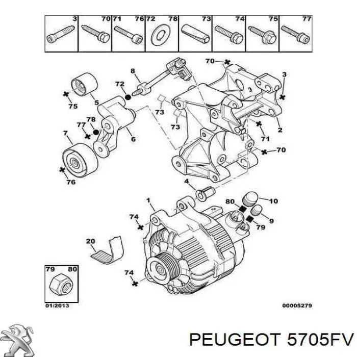 Do koszyka DE18300011 DECARO Alternator