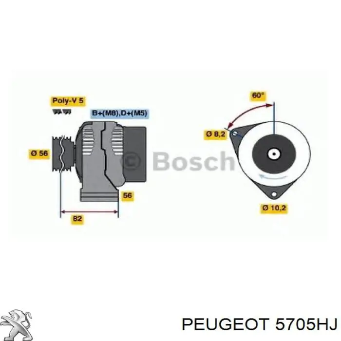 Do koszyka A13VI96 Peugeot/Citroen Alternator