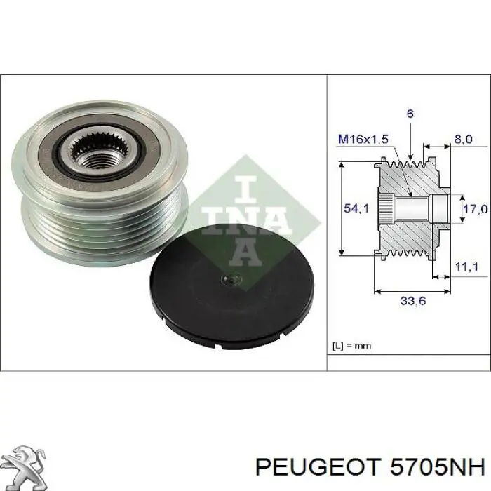 Alternator Peugeot/Citroen 5705NH