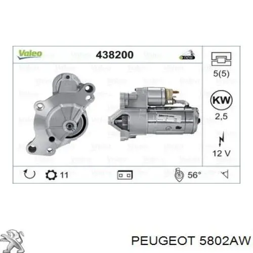 5802AW Peugeot/Citroen rozrusznik