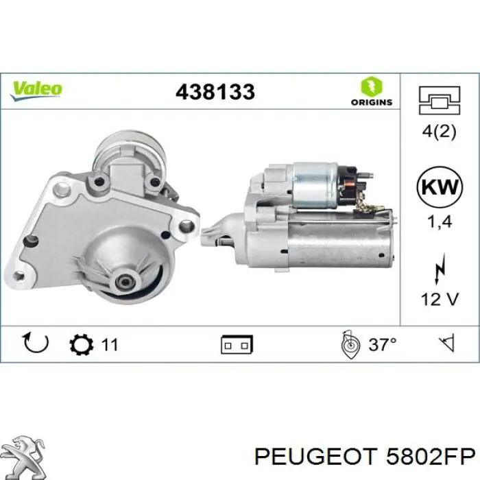Do koszyka 5802FP Peugeot/Citroen Rozrusznik