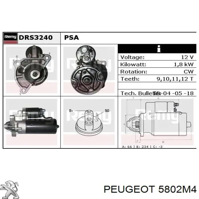 Do koszyka 5802M4 Peugeot/Citroen Rozrusznik