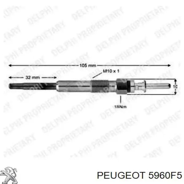 Świeca żarowa Peugeot/Citroen 5960F5 cena, od 8,98 USD