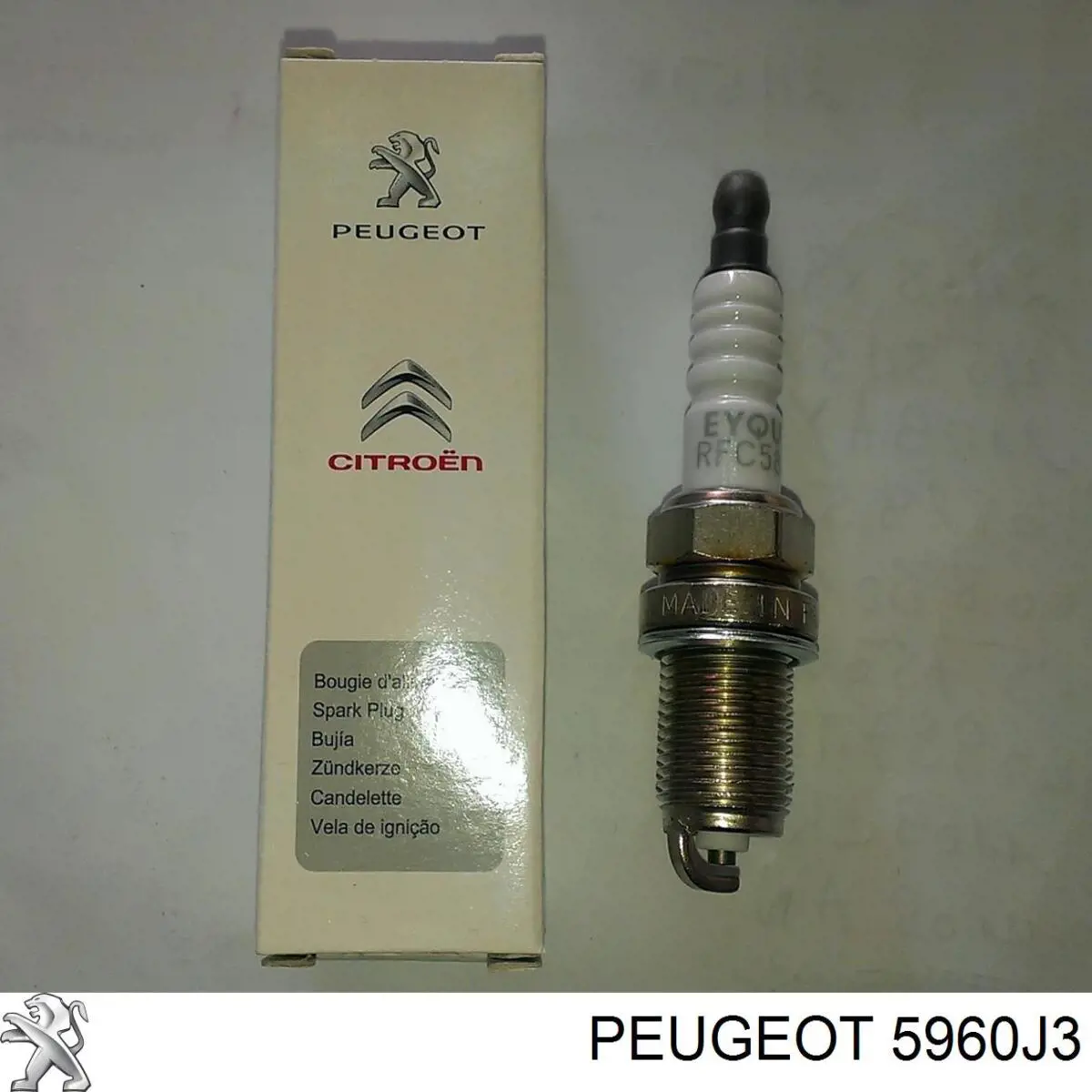 Do koszyka 5960J3 Peugeot/Citroen Świeca zapłonowa