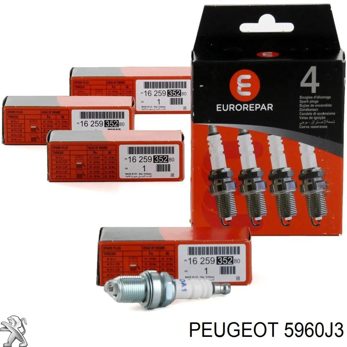 Świeca zapłonowa Peugeot/Citroen 5960J3 cena, od 4,39 USD