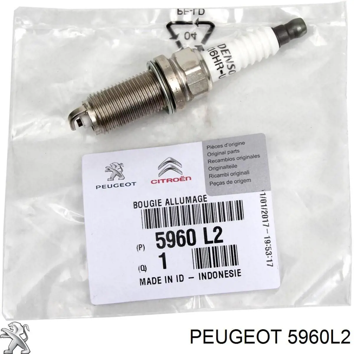 Świeca zapłonowa Peugeot/Citroen 5960L2 cena, od 5,80 USD