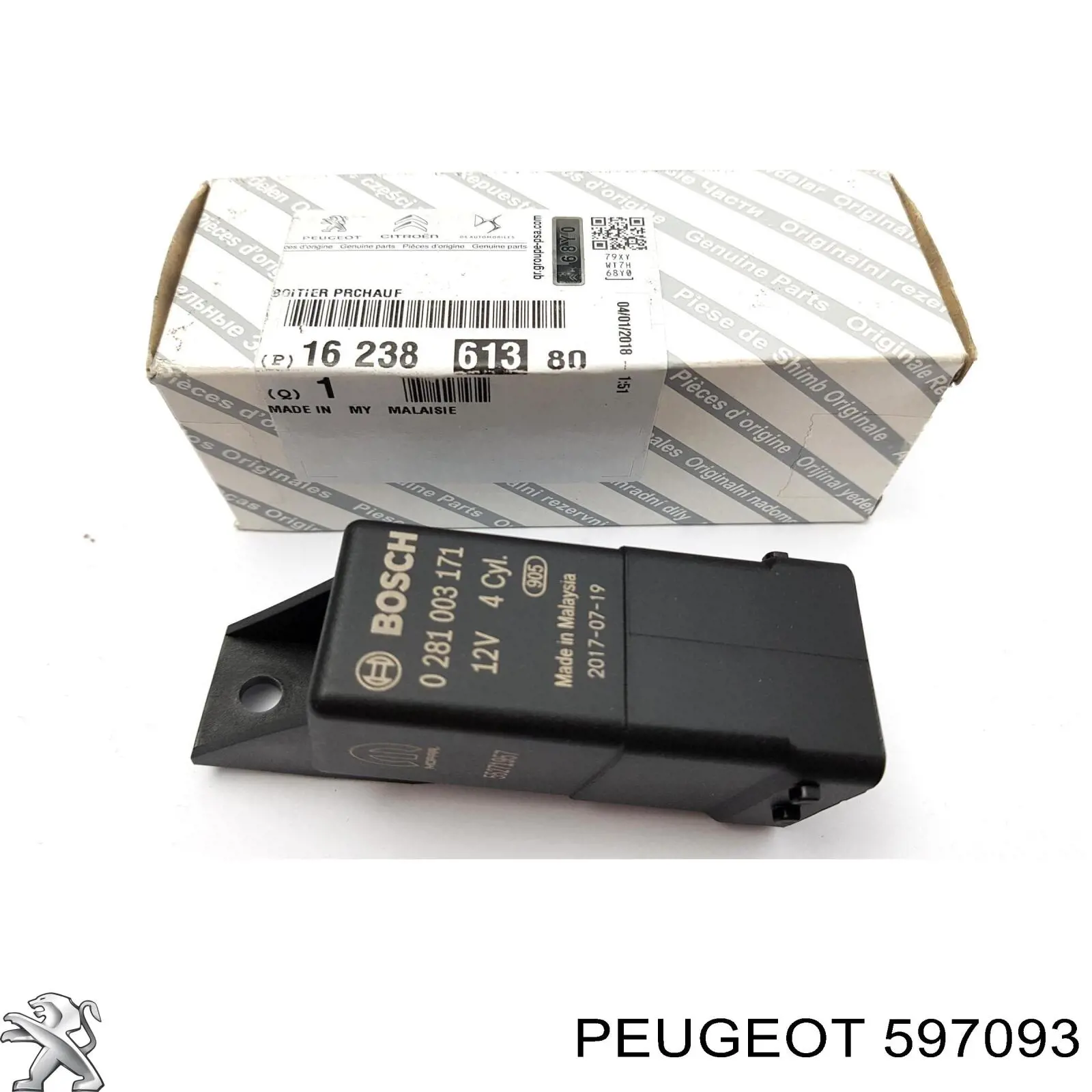 Do koszyka 597093 Peugeot/Citroen Przekaźnik świec żarowych