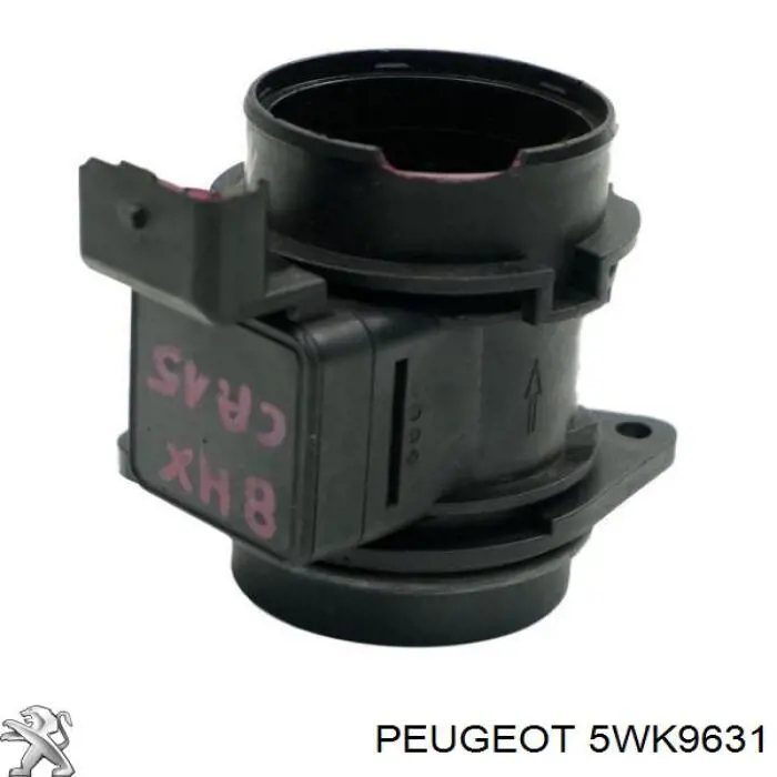 Do koszyka 5WK9631 Peugeot/Citroen Czujnik przepływu powietrza, przepływomierz powietrza M.A.F.