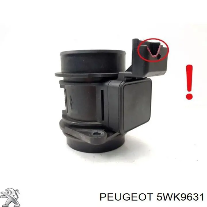 5WK9631 Peugeot/Citroen Czujnik przepływu powietrza, przepływomierz powietrza M.A.F.