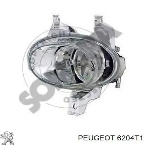 6204T1 Peugeot/Citroen Lampa przeciwmgielna lewa