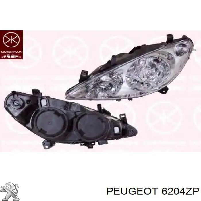 Reflektor lewy Peugeot/Citroen 6204ZP cena, od 98,75 USD