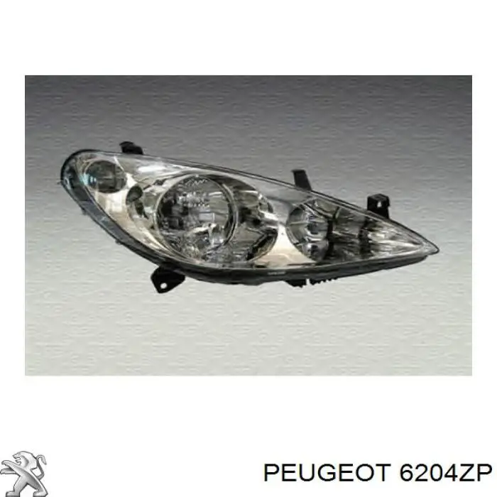 Do koszyka 6204ZP Peugeot/Citroen Reflektor lewy
