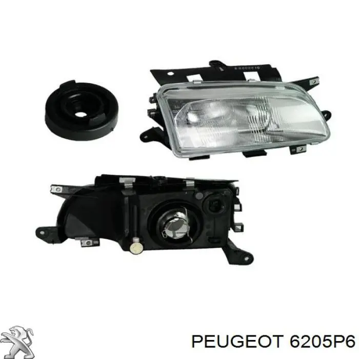 6205P6 Peugeot/Citroen Reflektor prawy