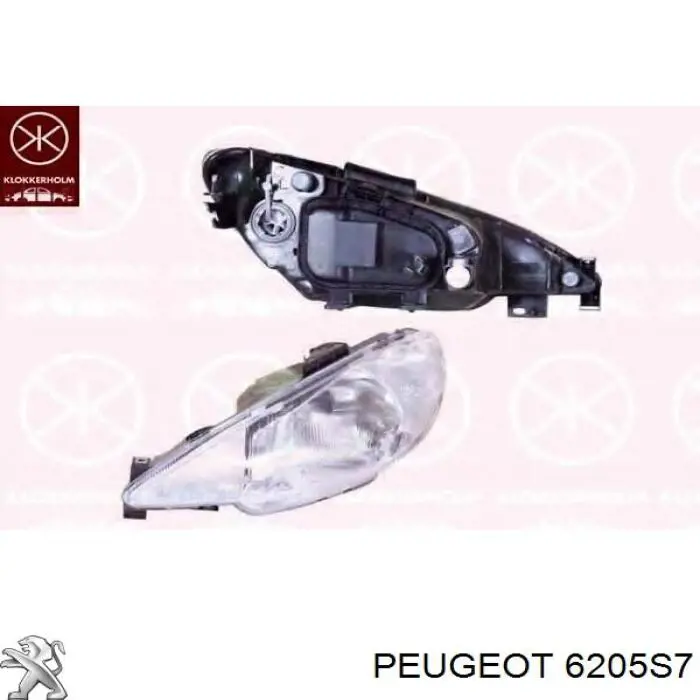 6205S7 Peugeot/Citroen Reflektor prawy