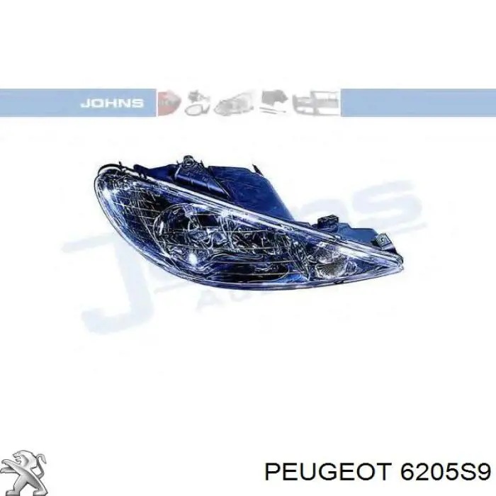 6205S9 Peugeot/Citroen Reflektor prawy