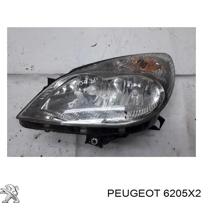 Reflektor prawy Peugeot/Citroen 6205X2 cena, od 66,40 USD